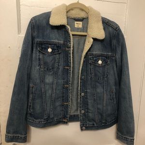 Gap shearling lined denim jacket